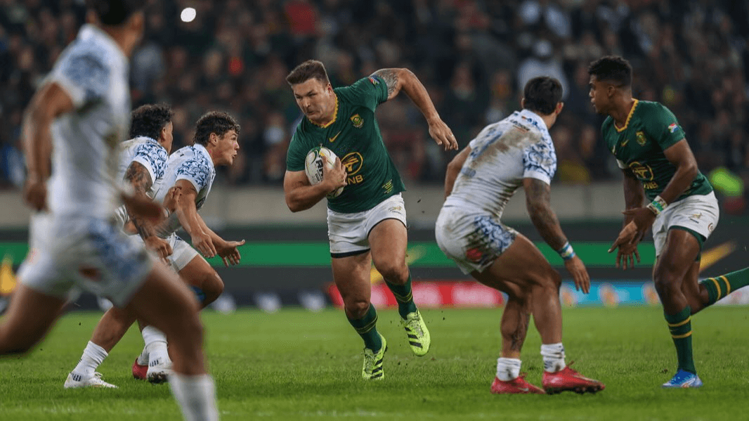New captain, returning playmaker — and plenty of firepower in reserve. Springbok team to face the Wallabies